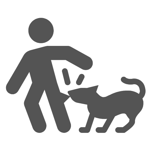 dog bite injury accident icon