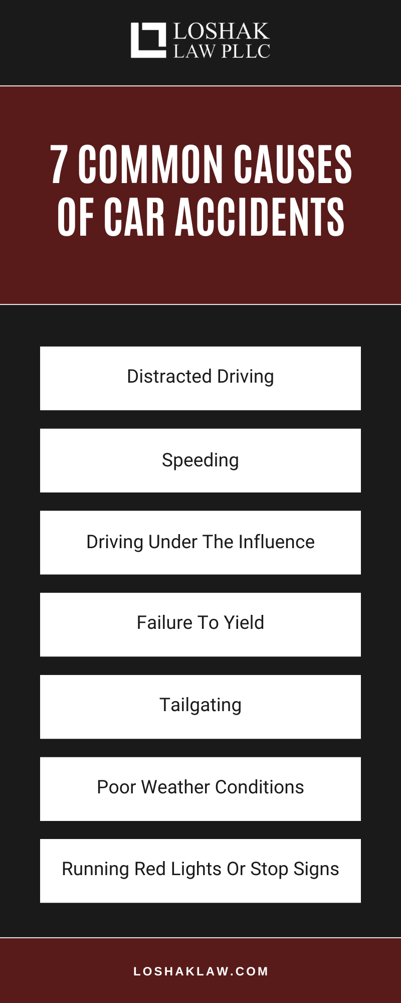 7 Common Causes Of Car Accidents Infographic